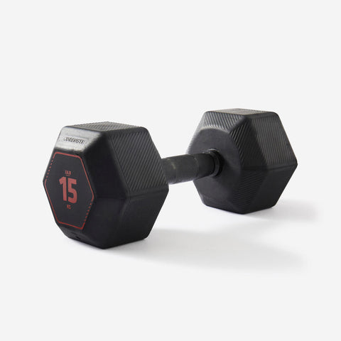 





Mancuerna hexagonal de cross training/musculación negra de 15 kg Dumbbell