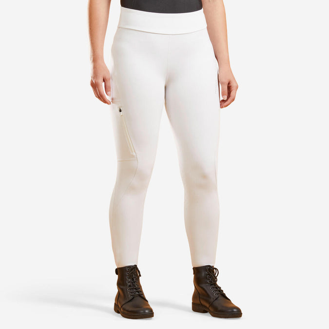 





Leggings de equitación de competencia blancos para mujer 500 Fullgrip, photo 1 of 8