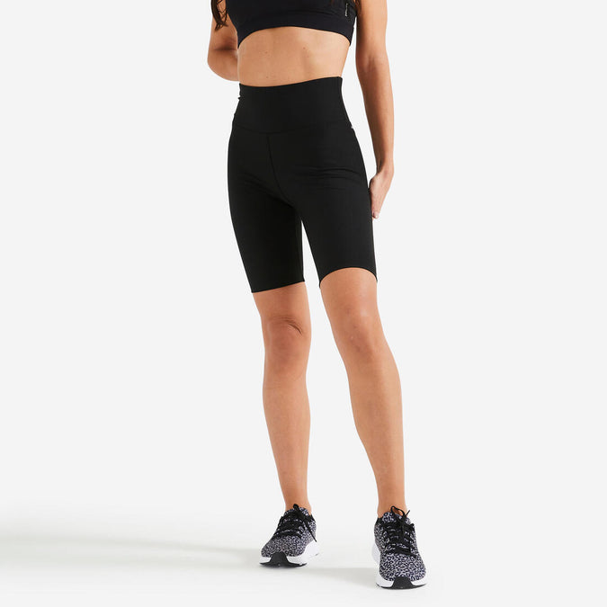 





Short de ciclista de fitness y cardio negro de tiro alto para mujer, photo 1 of 4