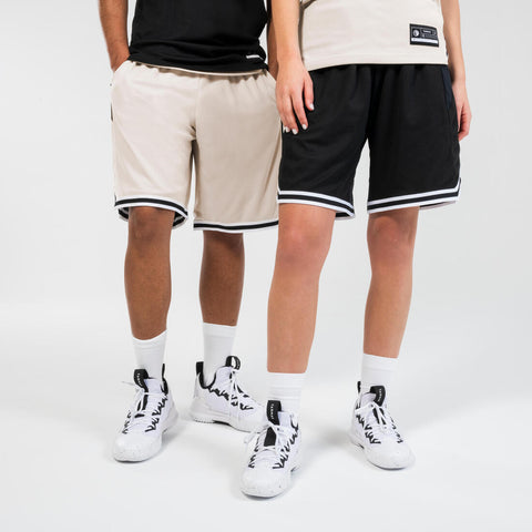 





Short de básquetbol reversible negro y blanco para adulto