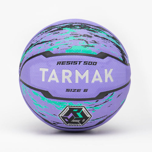 





Balón de básquetbol morado y turquesa R500 talla 6