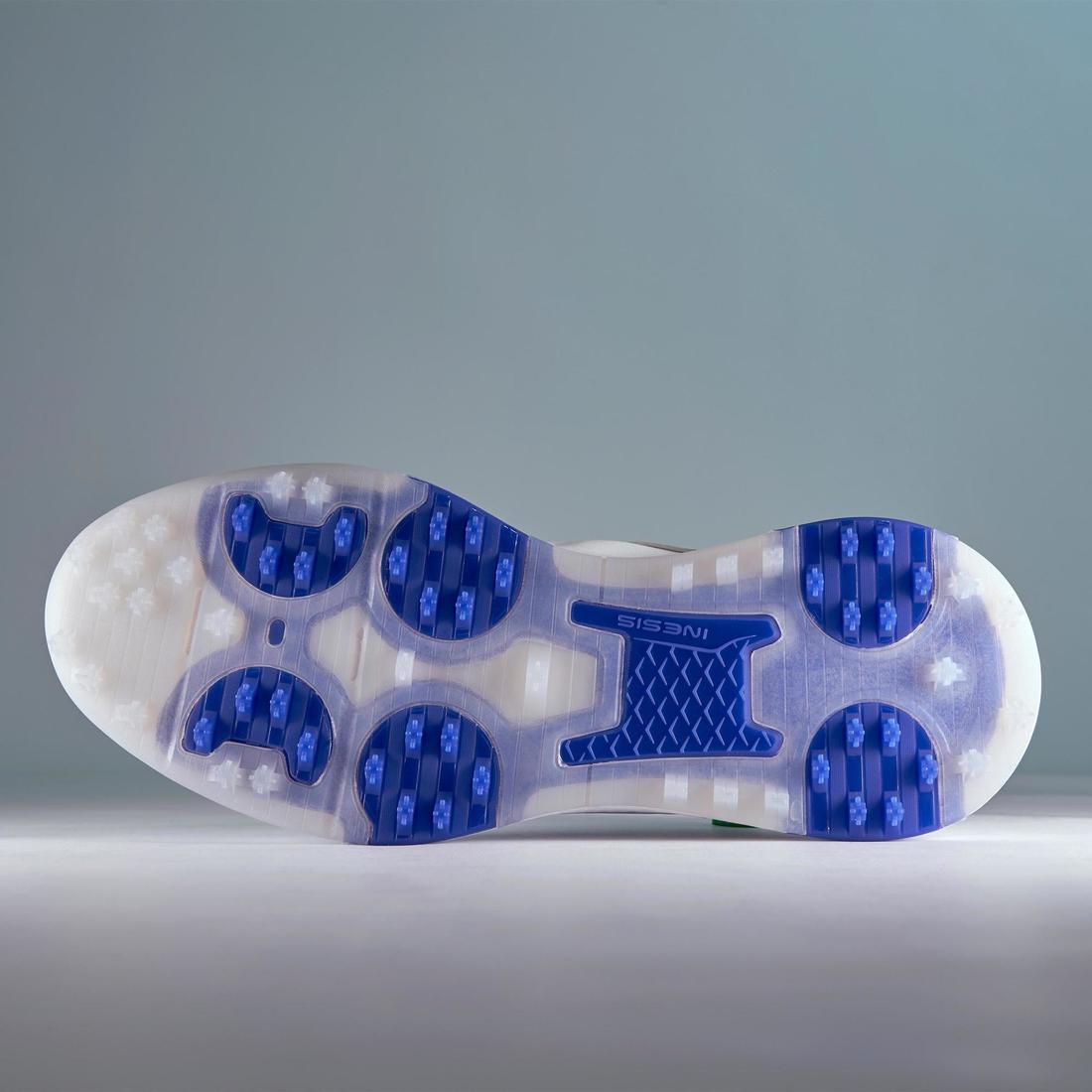 Zapatos de golf impermeables blancos para hombre Grip Waterproof