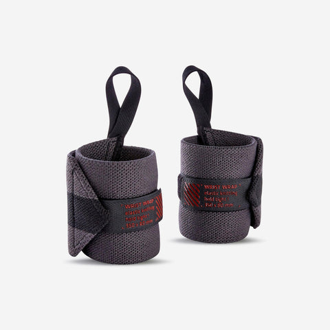 





Muñequera de compresión de musculación gris oscuro Wrist Straps