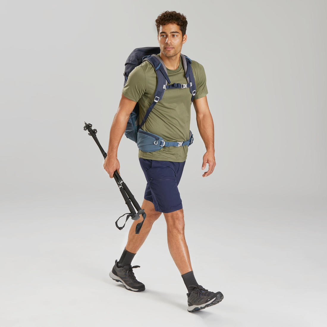 Short de senderismo gris para hombre MH100