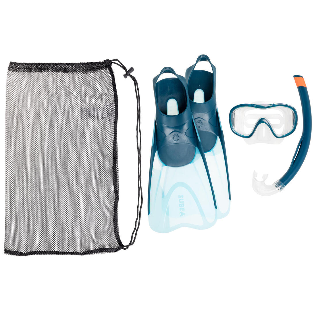 Kit de buceo con aletas, máscara y tubo azul para adulto Snorkel SNK 500 - Decathlon Panama