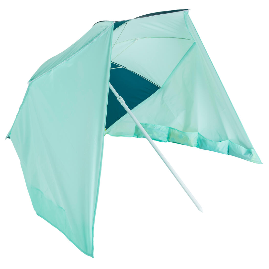 Sombrilla Playa Paruv Windstop Turquesa Amarillo Verde Oscuro UPF50+ 2 Plazas