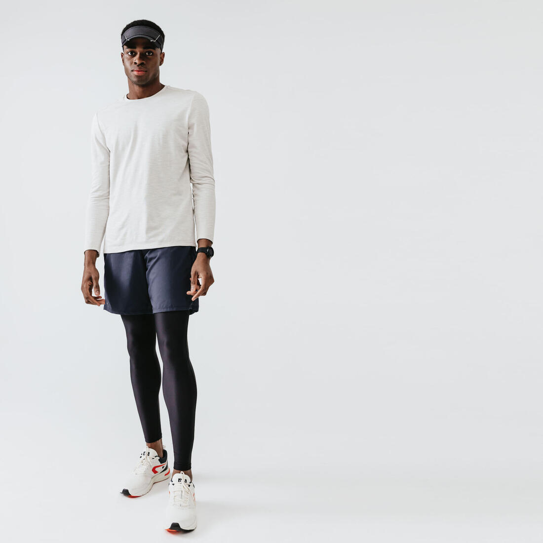 Mallas largas de running transpirables negras para hombre Dry