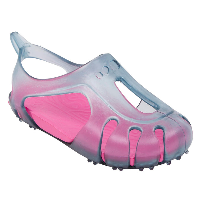 Sandalias Acuaticas Alberca Bebe Gris Rosa Decathlon Panama