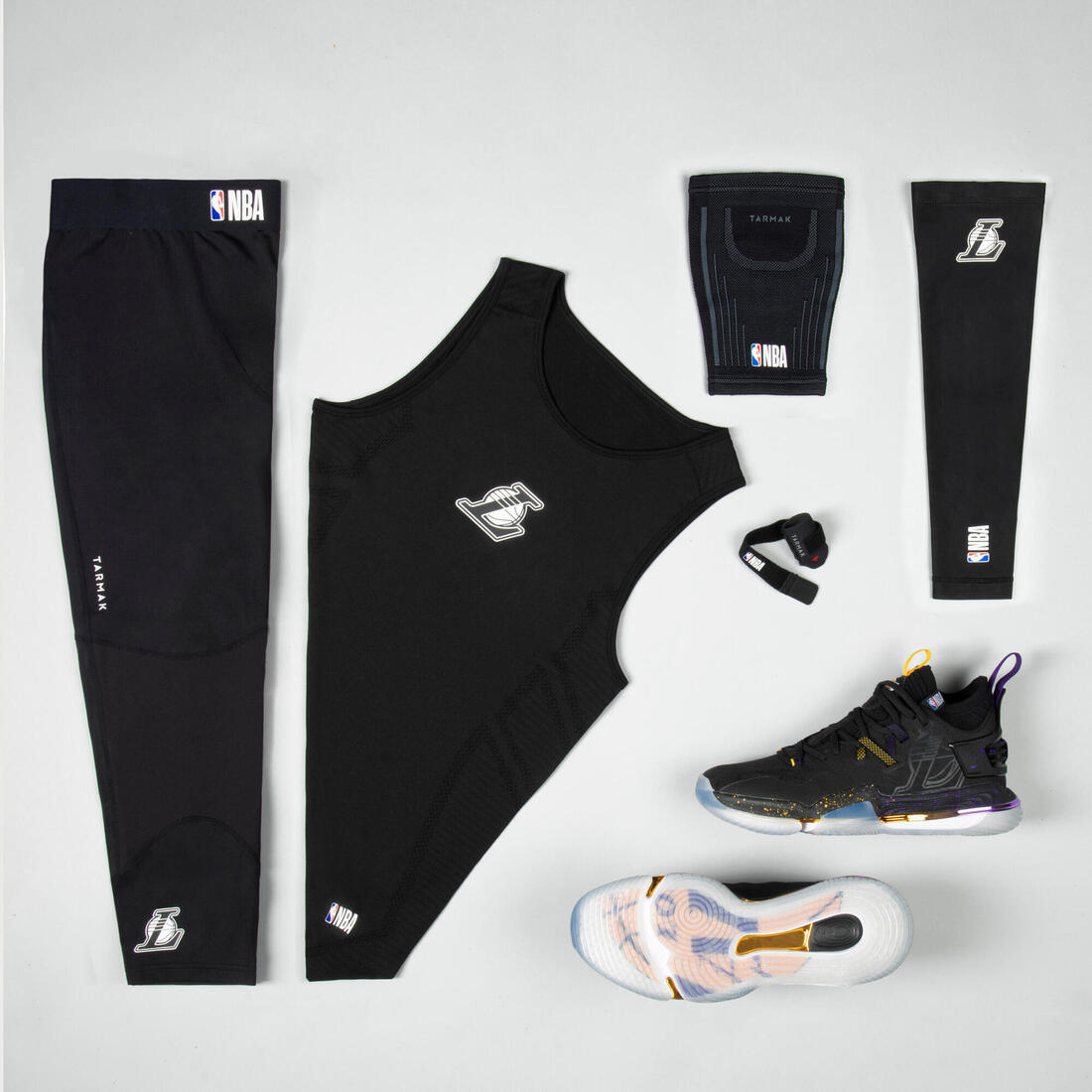Pantorrillera de sujeción izquierda/derecha adulto NBA - Soft 300 negro - Decathlon Panama