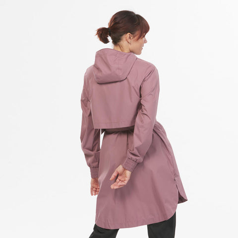 





Chamarra de senderismo impermeable larga para mujer Raincut