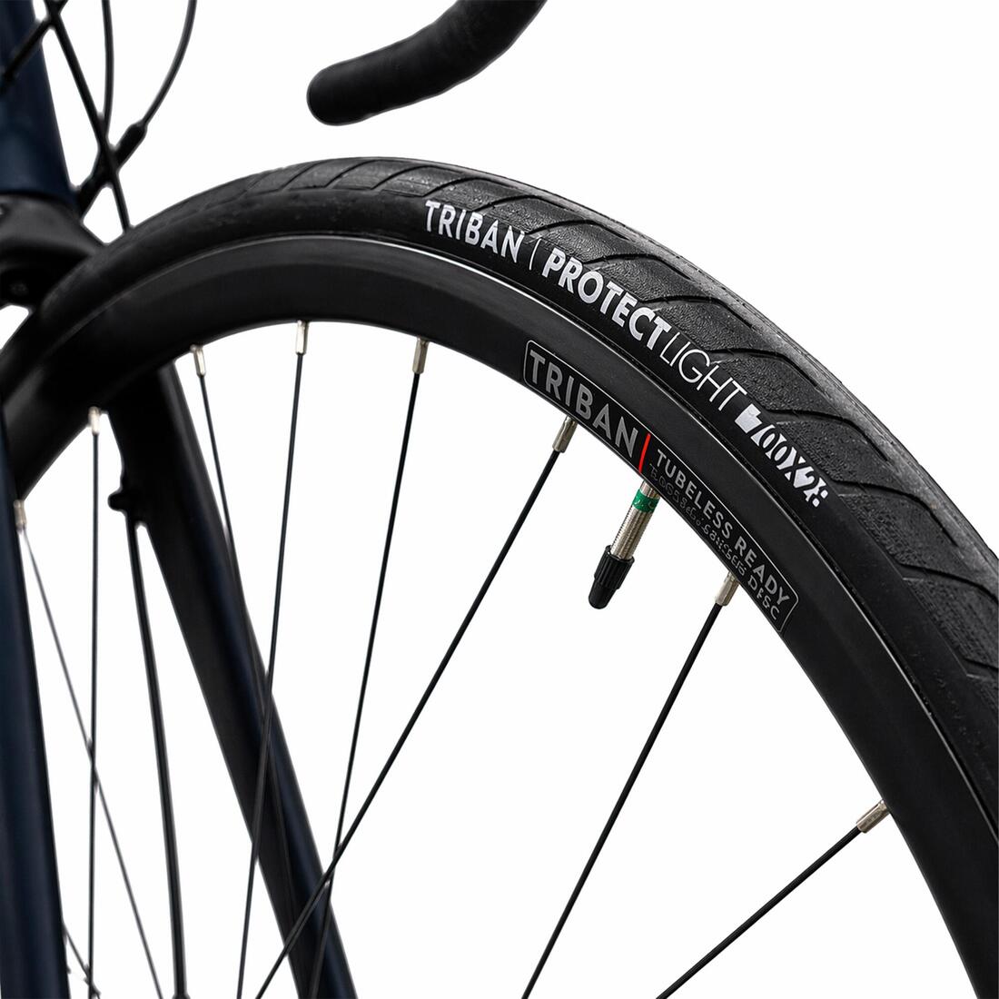 Bicicleta de carretera Triban RC 520 Disco 105 - Azul oscuro