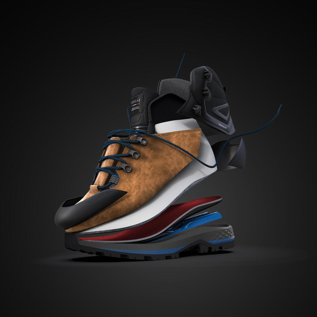 Botas piel, impermeables de trekking para hombre - contact®- MT100 PIEL