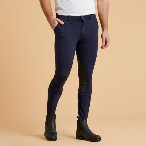 





Pantalón equitación fouganza 140 hombre azul marino badanas adherentes