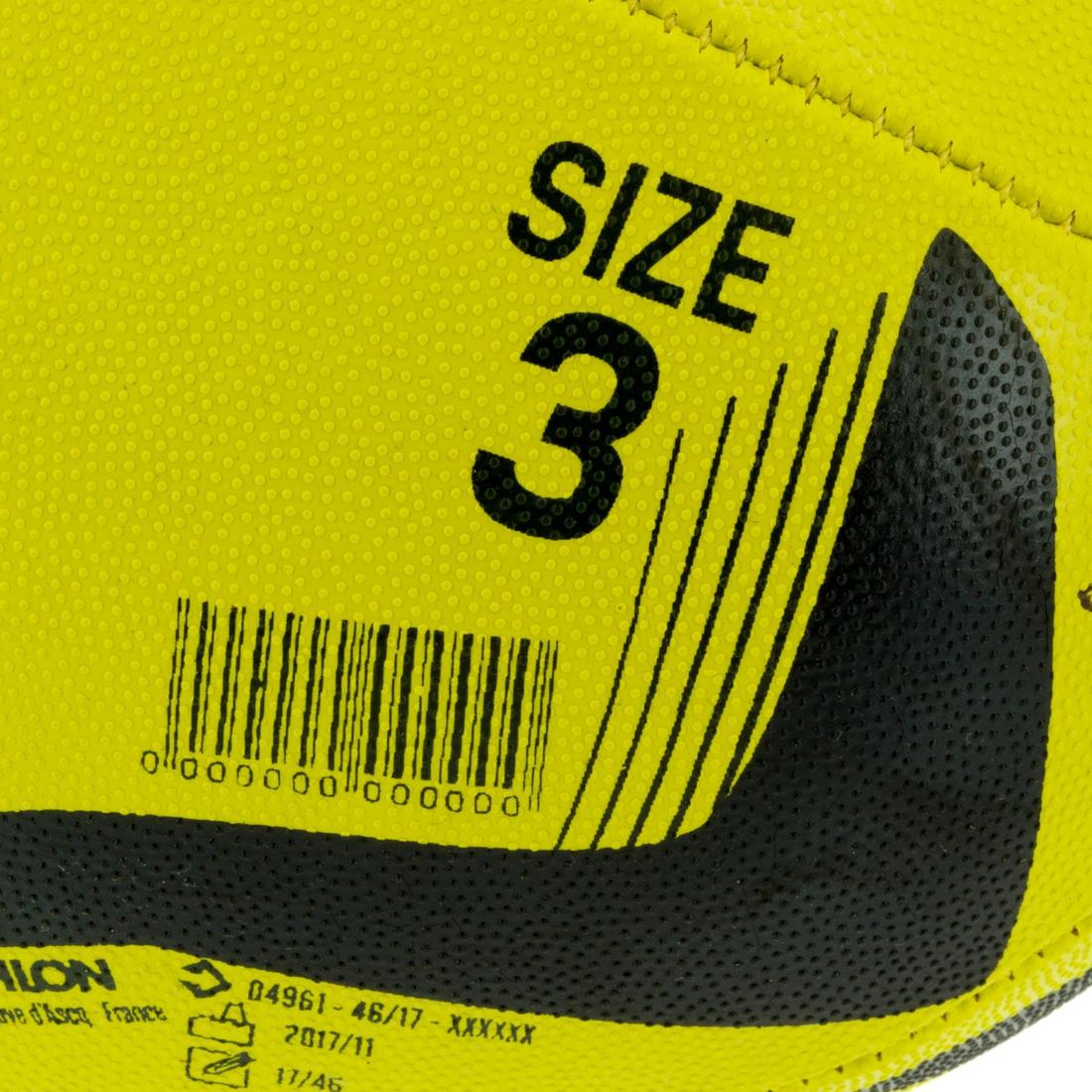 Balón de rugby R100 talla 3 amarillo