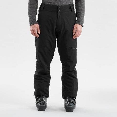 





Pantalón cálido de esquí regular negro hombre 500