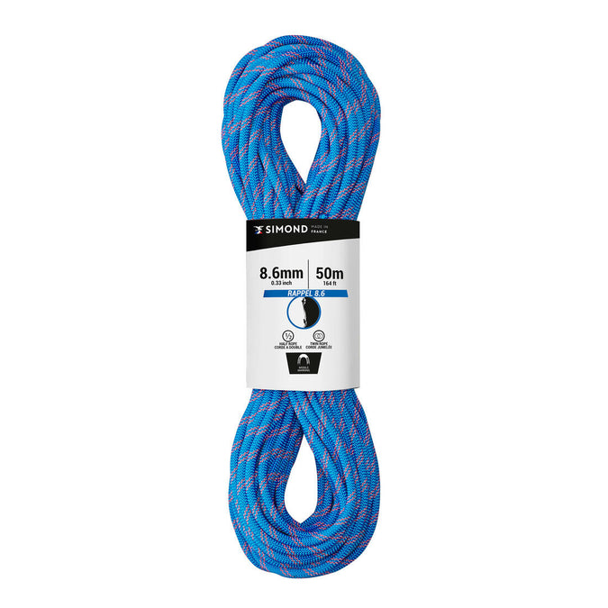 





Cuerda en doble de escalada y alpinismo 8.6 mm x 50 m Rappel 8.6 Azul, photo 1 of 6