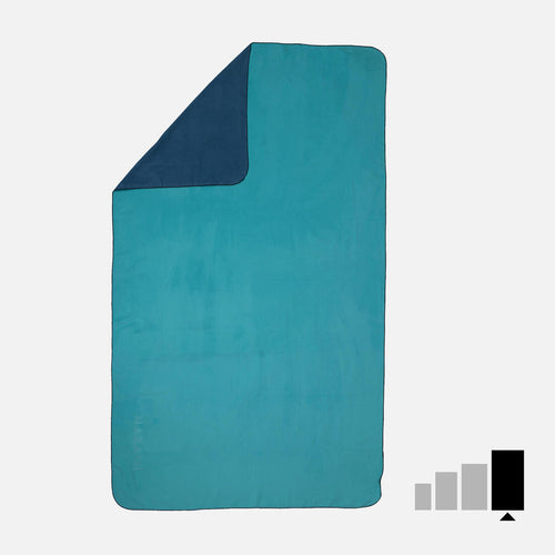 





Toalla Azul Verde Microfibra Doble Cara Ultracompacta Talla XG 110 x 175 cm