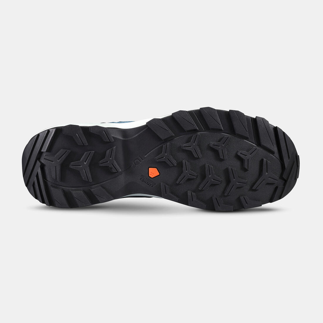 Tenis impermeables de senderismo en montaña azules para mujer MH500 WTP LOW