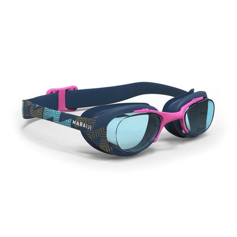





Goggles de natación con cristales claros azules con blanco unitalla Xbase