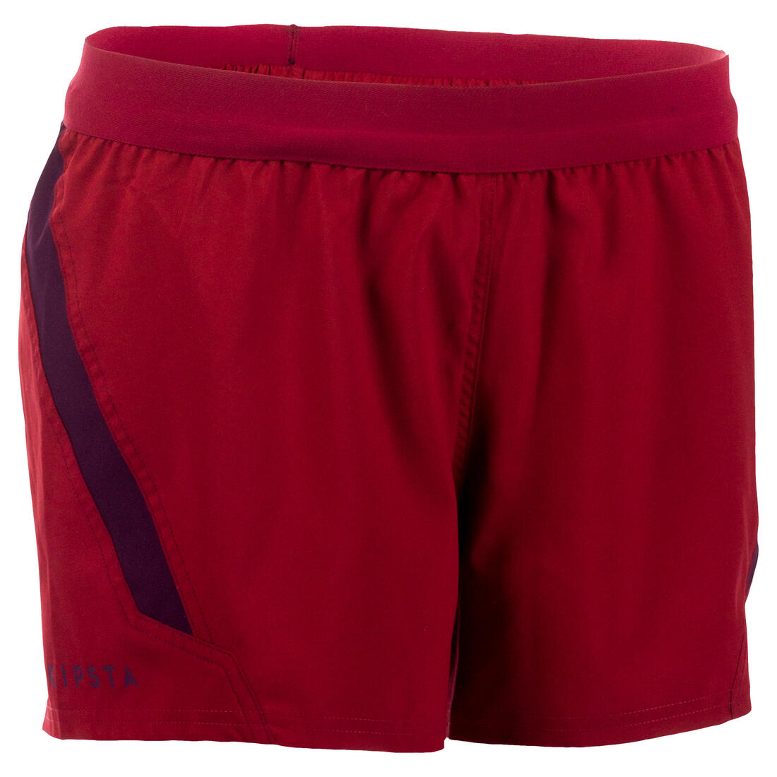 Pantalón corto de rugby FH 500 para mujer burdeos/ciruela