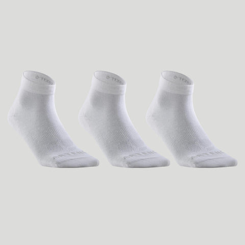 





Calcetines de deporte medio tobillo blanco Artengo RS 160 x3