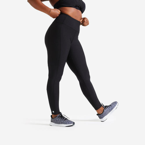 Pantalón Jogger Fitness Cardio Mujer Negro Corte Zanahoria - Decathlon