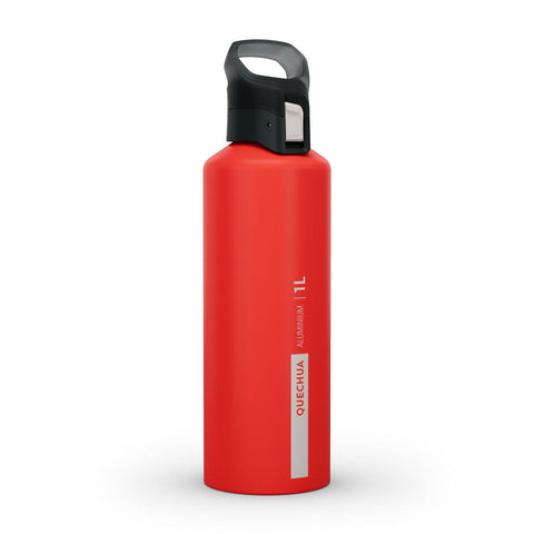 





Botella de senderismo con tapón de apertura rápida, aluminio rojo, 1 L MH500