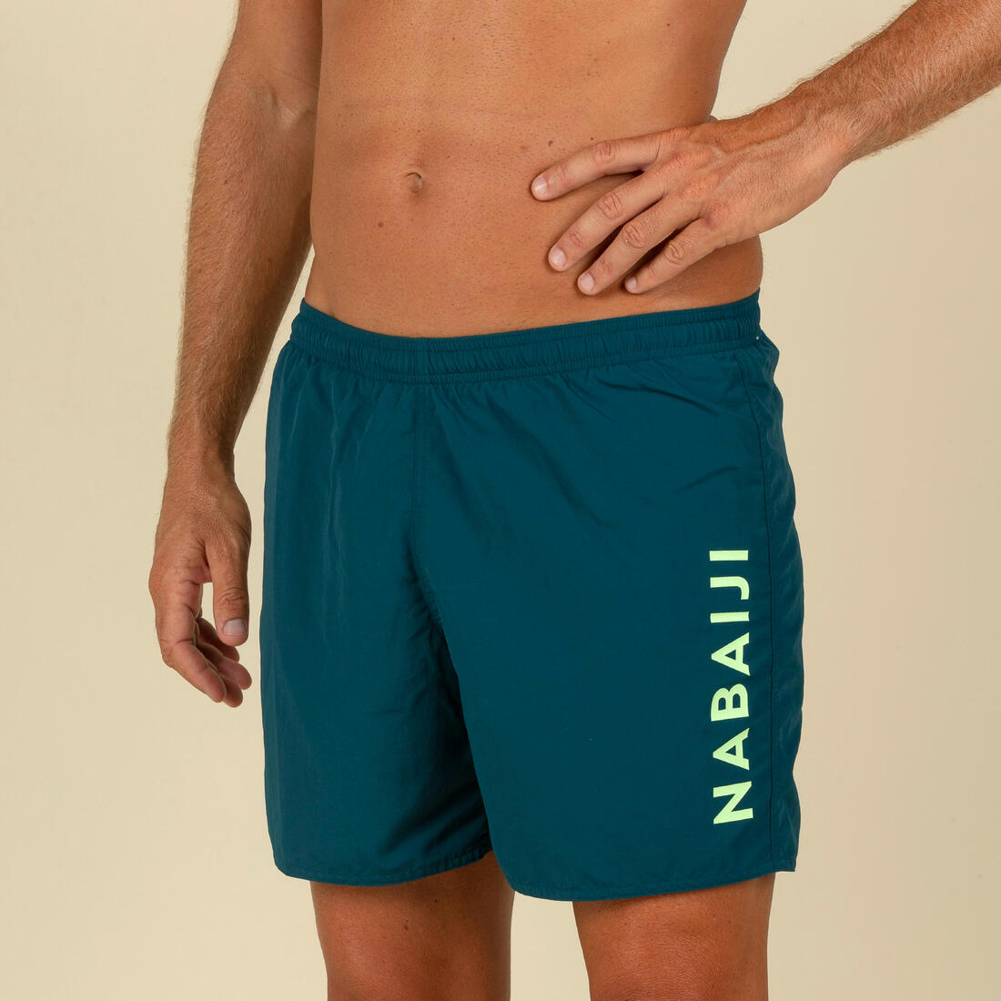 Bermudas Natación Swimshort 100 Basic Hombre Turquesa Verde
