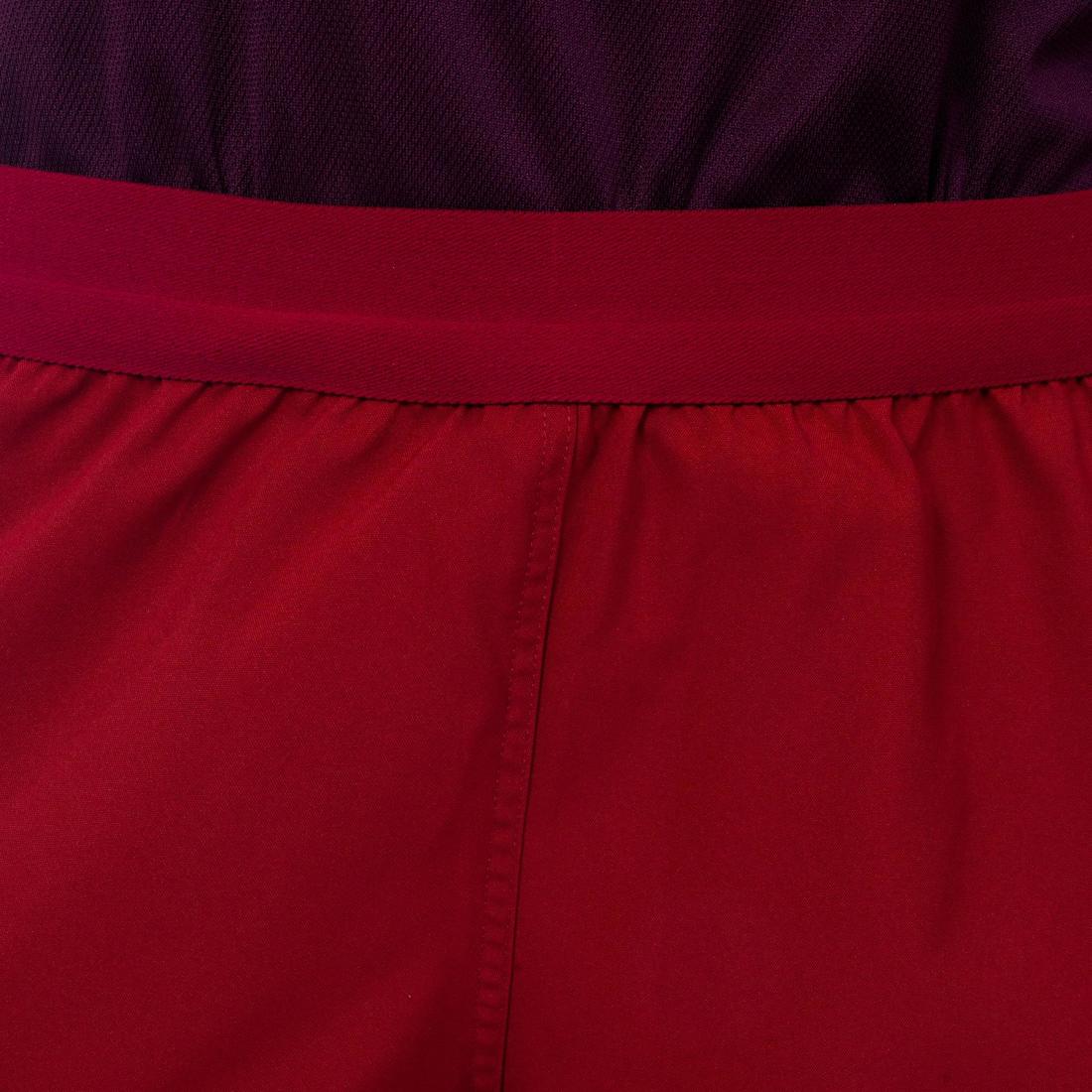 Pantalón corto de rugby FH 500 para mujer burdeos/ciruela