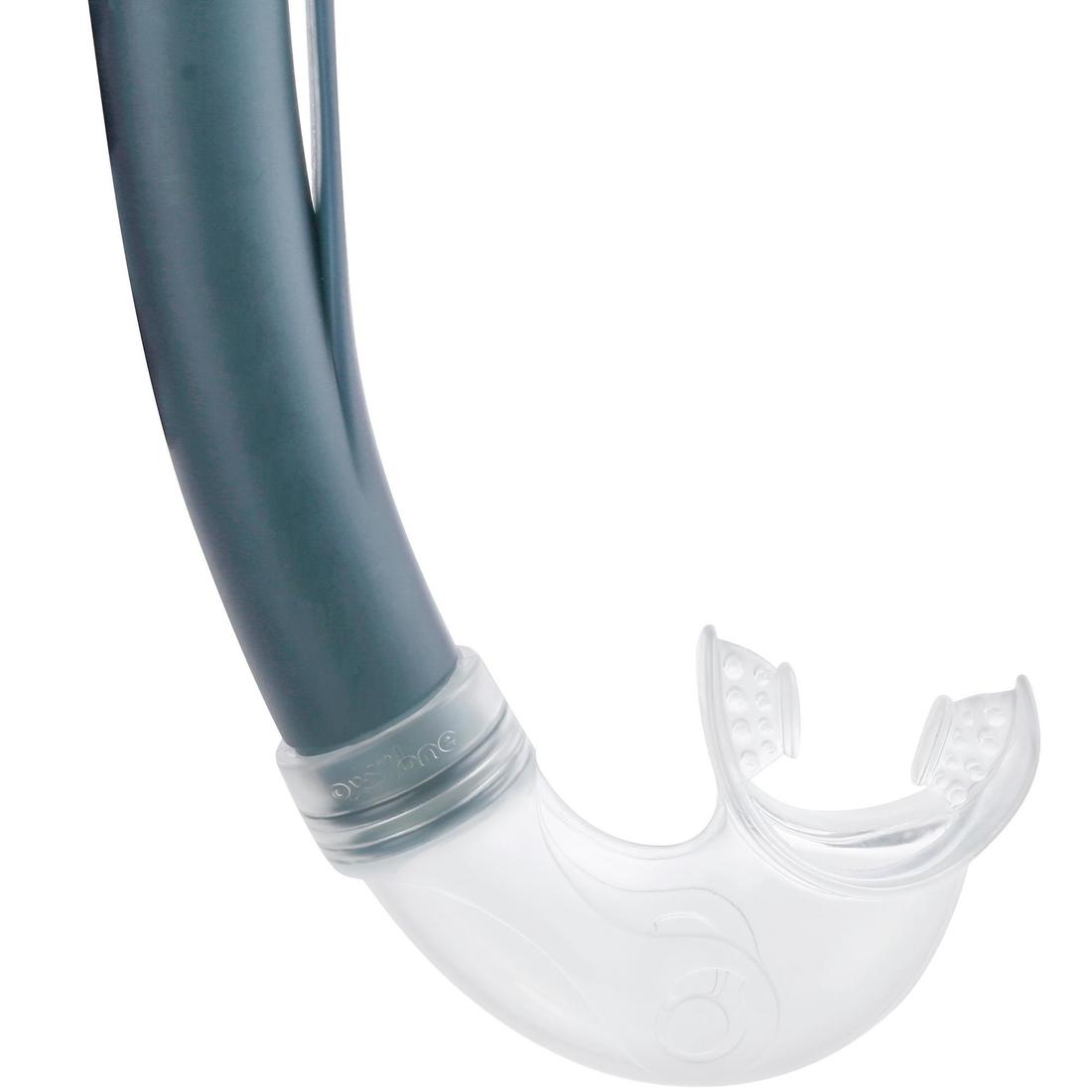 Kit Máscara Tubo Snorkel SNK 500 Adultos y Niños Gris