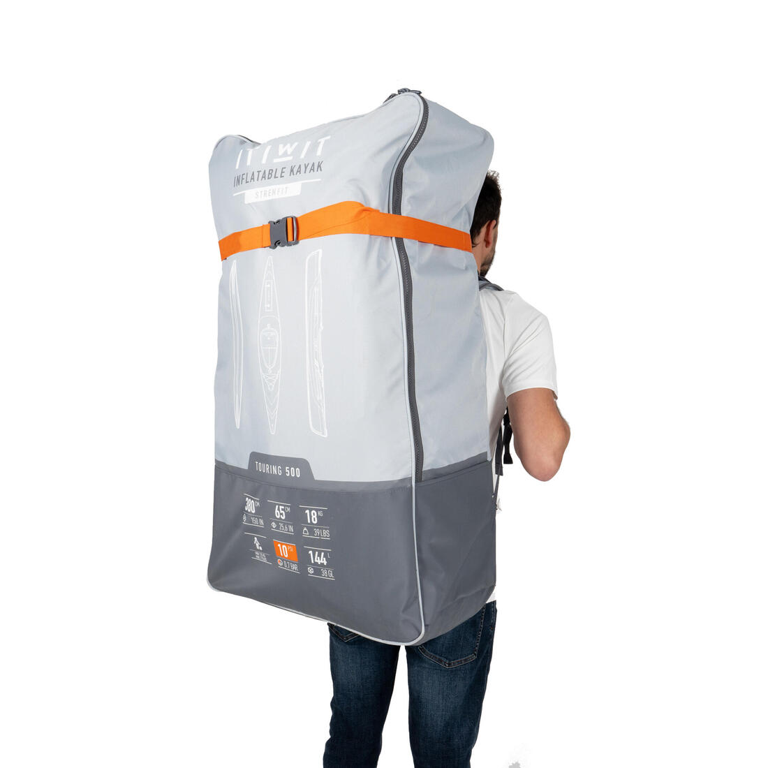 Kayak inflable de expedición de 1 plaza con Drop Stitch Strenfit X500