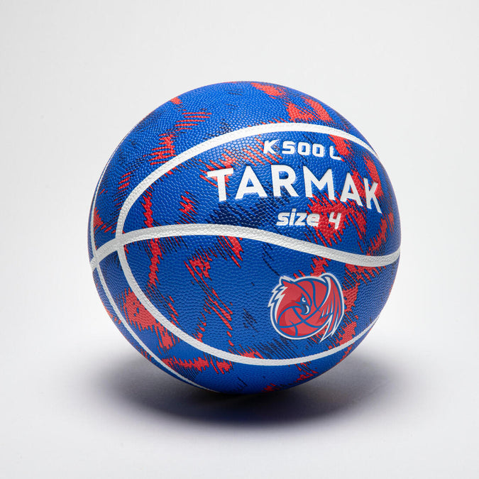 Balón de basquetbol talla 4 Niño - K500 azul naranja - Decathlon