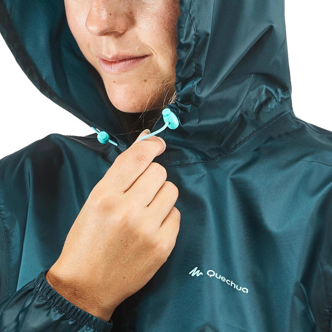 Chamarra impermeable, rompevientos y perlante de senderismo para mujer  Raincut - Decathlon