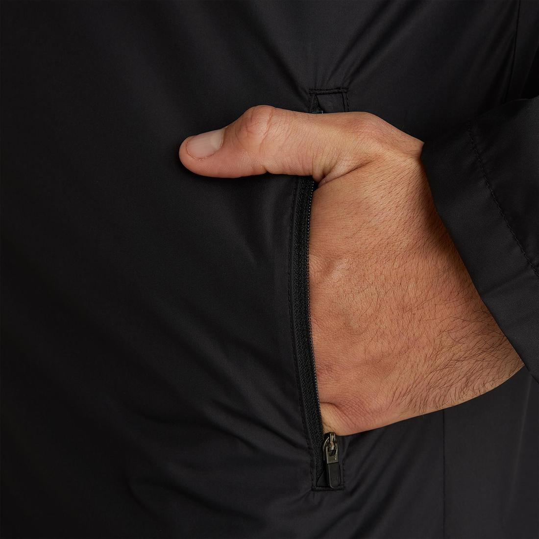 Camarra de fútbol impermeable T100 adulto negra