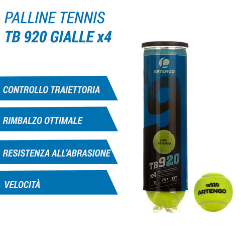 





PELOTA DE TENIS TB 920 *4 AMARILLO POLIVALENTE - Decathlon Panama