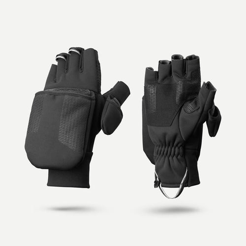 





Guanteletas-guantes de trekking de montaña, rompeviento negros adulto MT900
