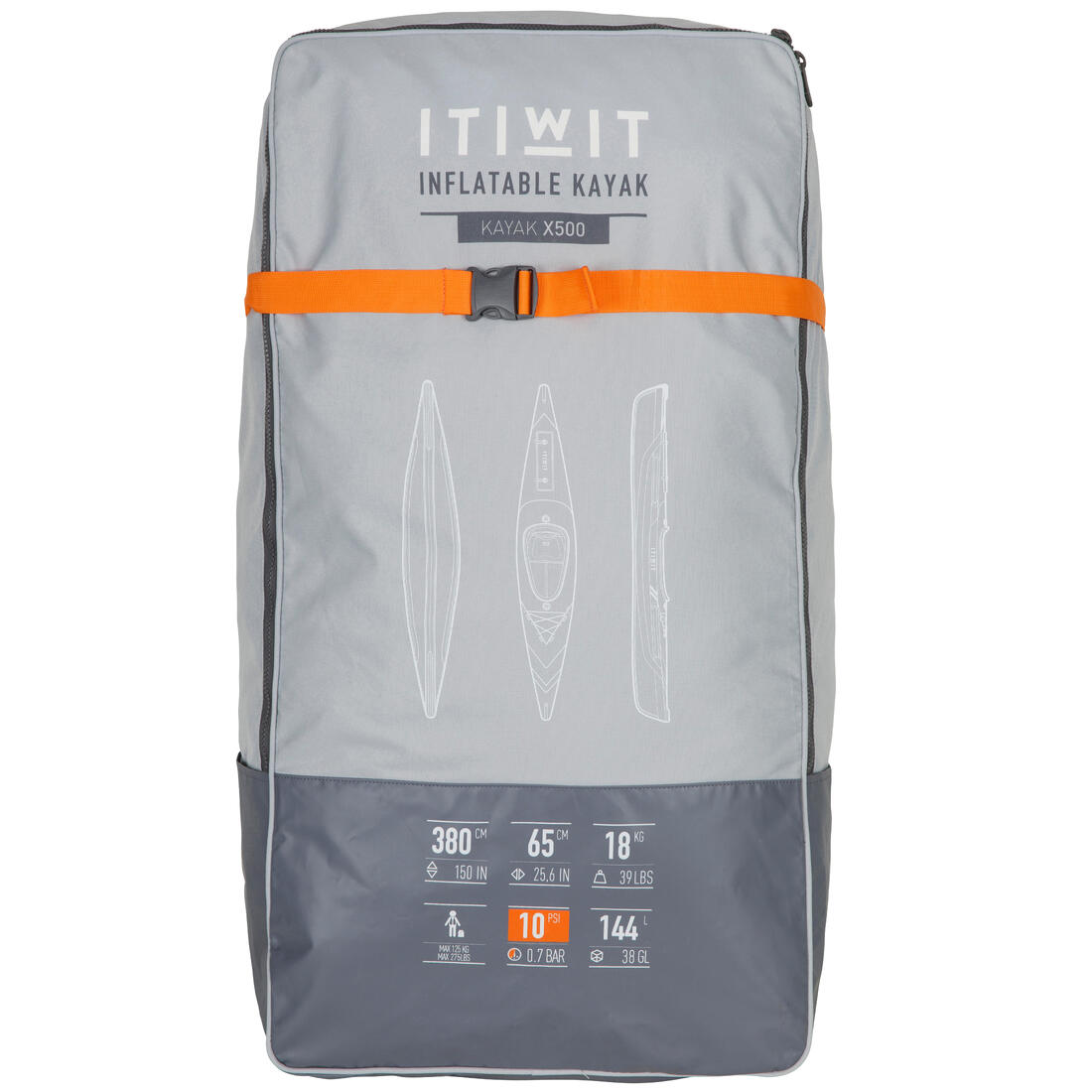 Kayak inflable de expedición de 1 plaza con Drop Stitch Strenfit X500