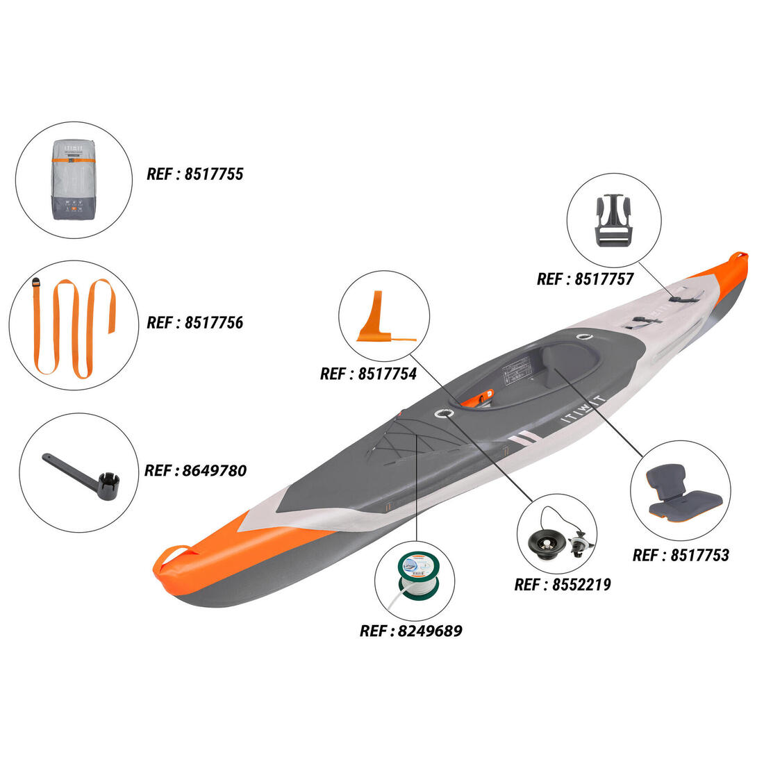 Kayak inflable de expedición de 1 plaza con Drop Stitch Strenfit X500