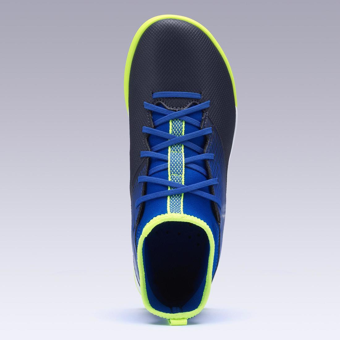 Tenis de futbol de niño - Caña alta - AGILITY 500 TURF TF - Azul negro