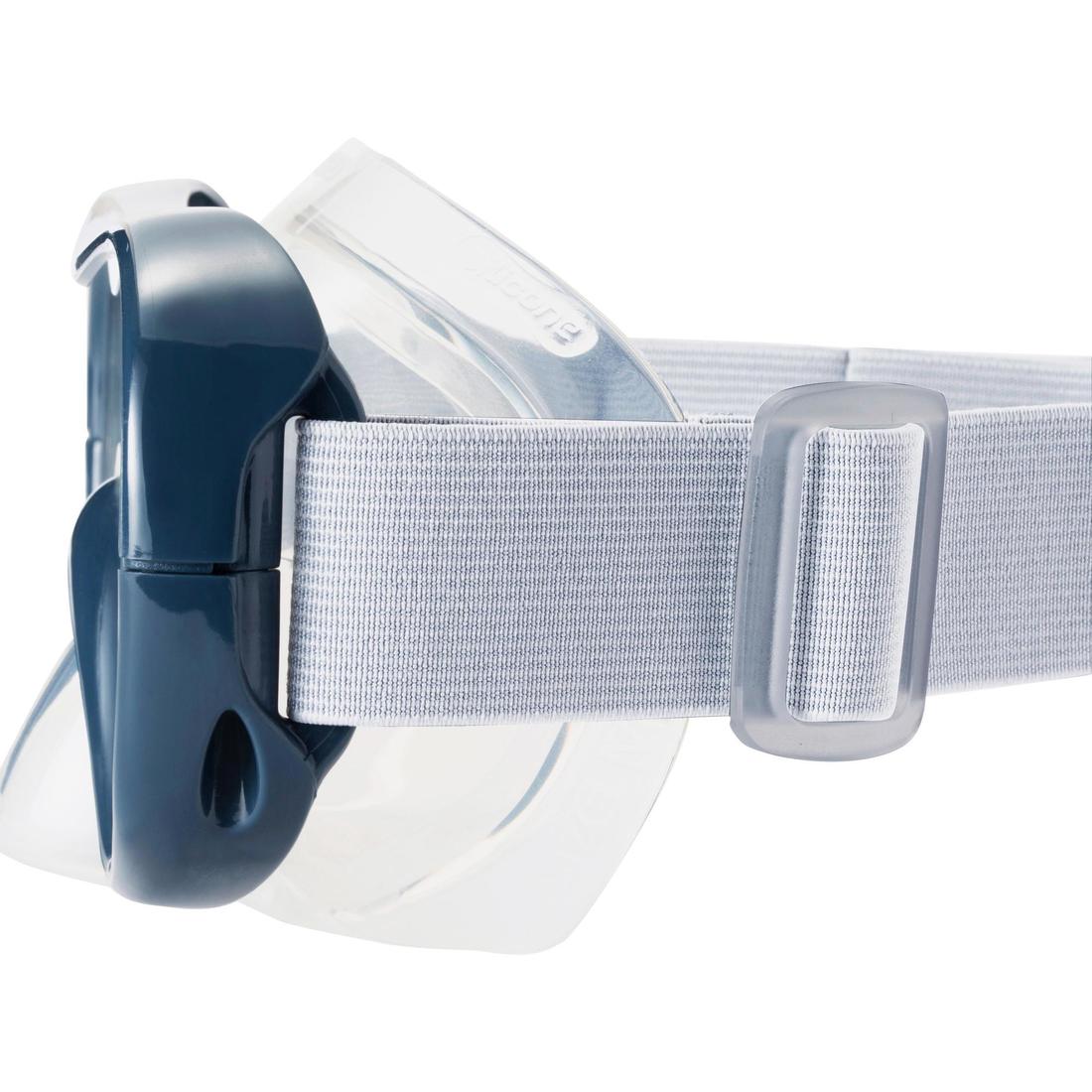 Kit Máscara Tubo Snorkel SNK 500 Adultos y Niños Gris