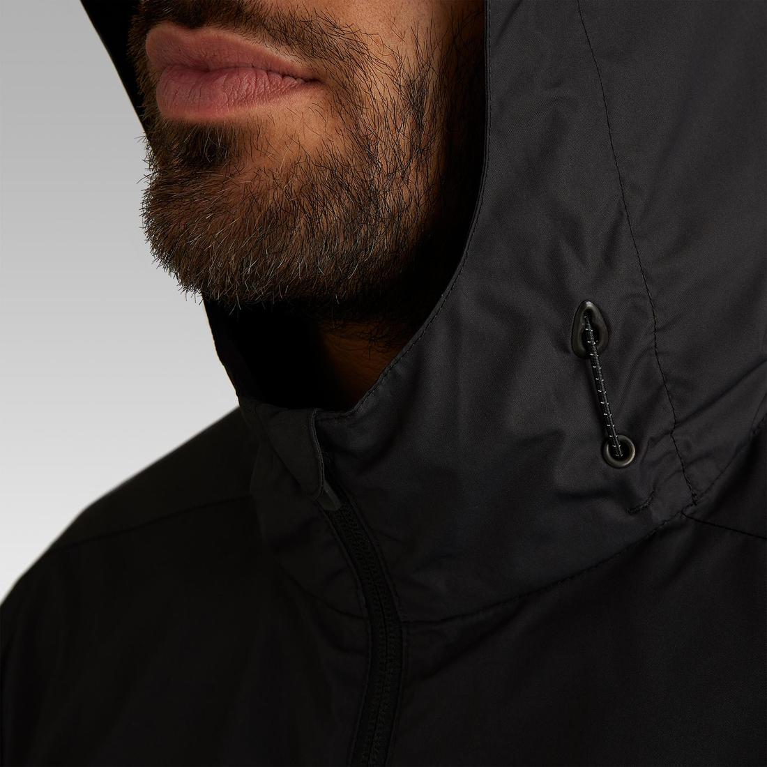 Camarra de fútbol impermeable T100 adulto negra