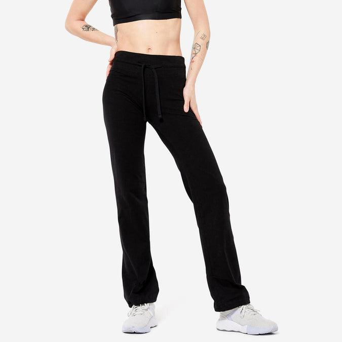 





Mallas de fitness negras con bajos ajustables para mujer Confort 500, photo 1 of 6