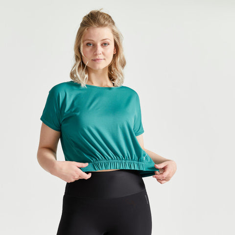 





Playera Fitness Verde Crop Top Ancha