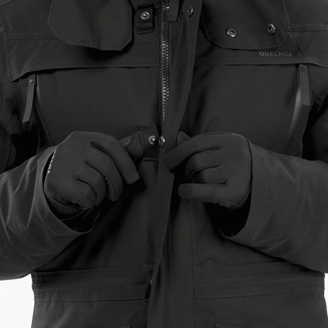 Parka de senderismo impermeable para invierno negra para hombre SH900 - 20  °C