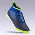Tenis de futbol de niño - Caña alta - AGILITY 500 TURF TF - Azul negro