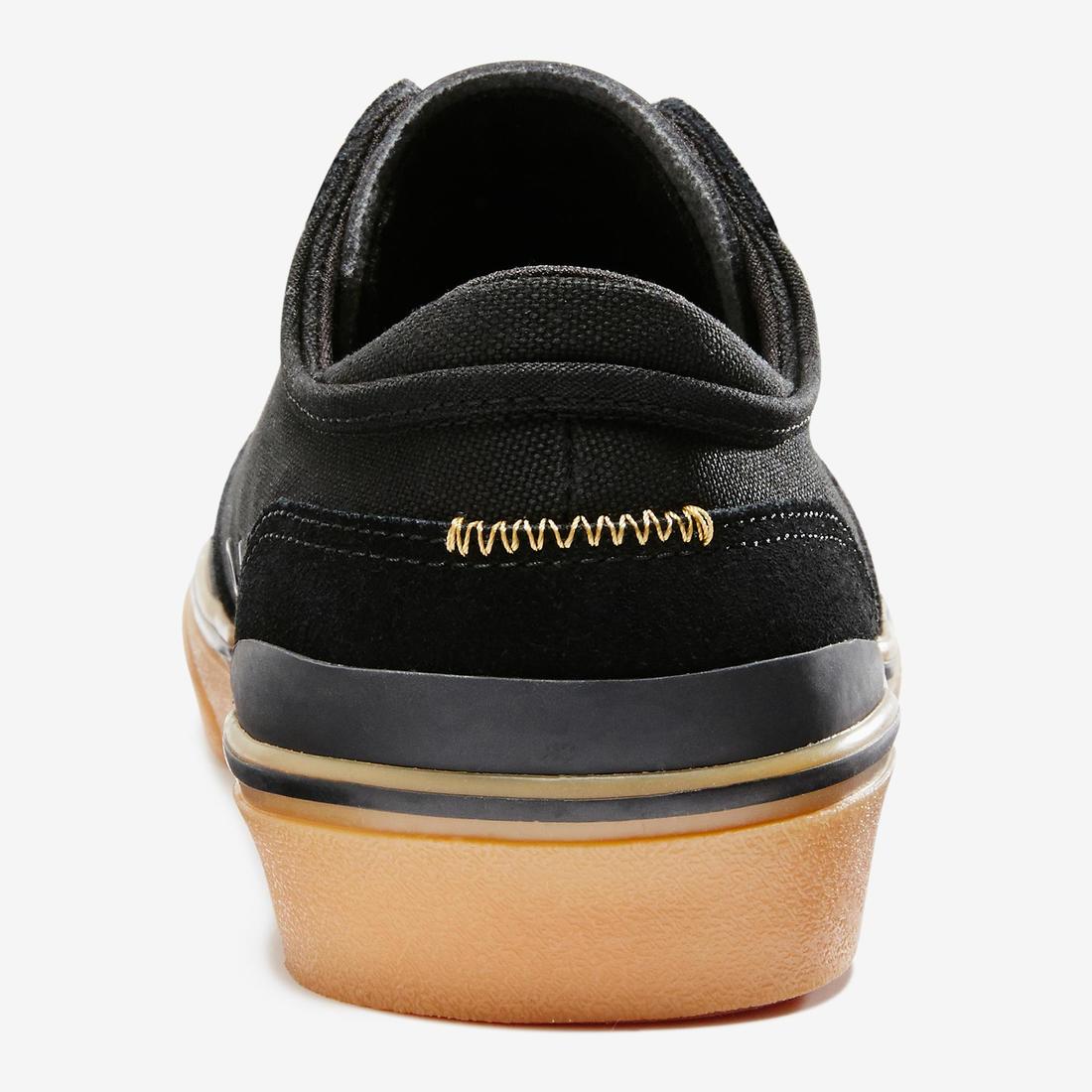 Tenis de tobillo bajo de skateboarding adulto VULCA negro