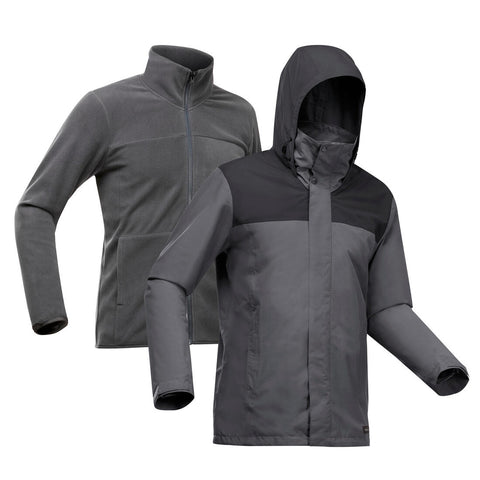 





chamarra 3en1 impermeable de senderismo - SH100 0 °C - Hombre