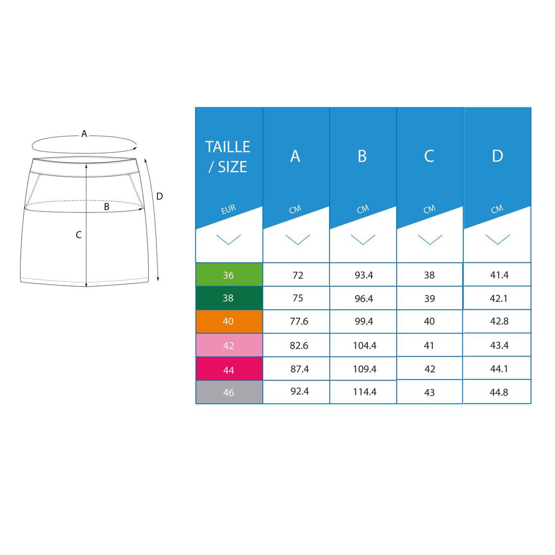 FALDA-SHORT GOLF MUJER CLIMA CÁLIDO BLANCA
