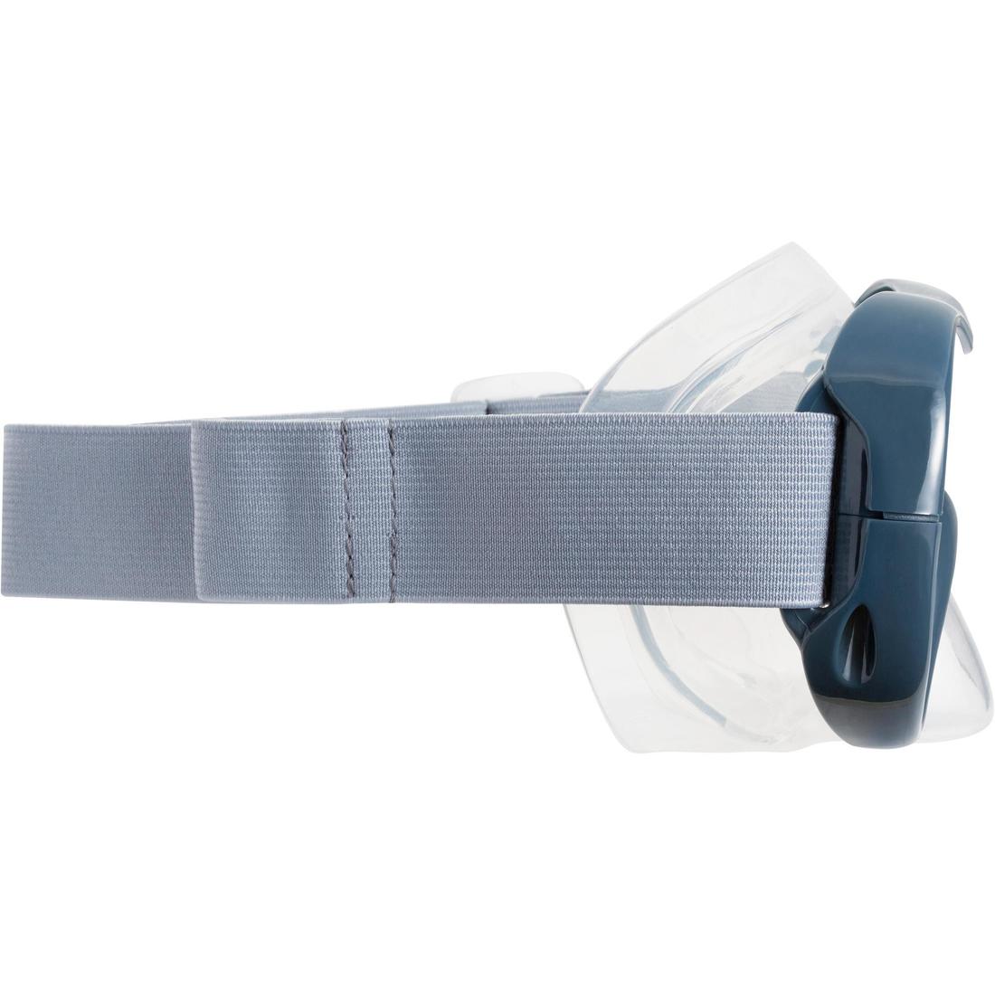 Kit Máscara Tubo Snorkel SNK 500 Adultos y Niños Gris