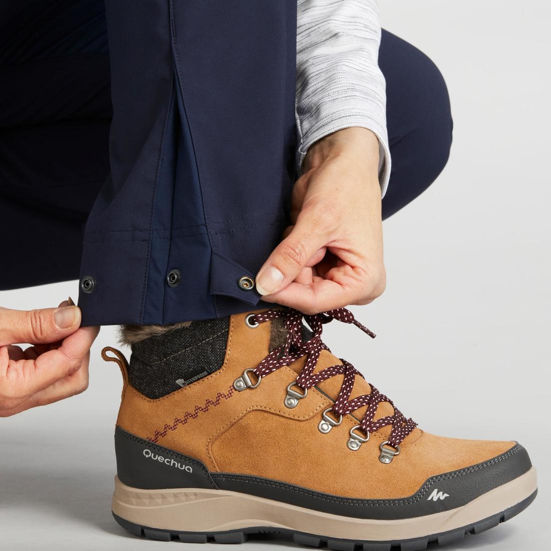 Pantalón de senderismo cálido y perlante mujer SH500